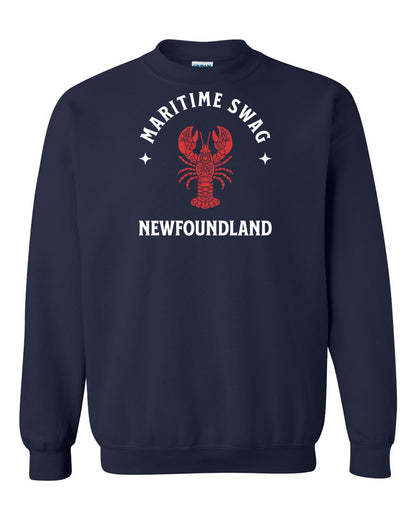Maritime Swag Newfoundland Mandala Red Lobster Full Crewneck Sweatshirt