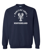 Maritime Swag NFLD Mandala white Lobster Crewneck Sweatshirt - Unisex