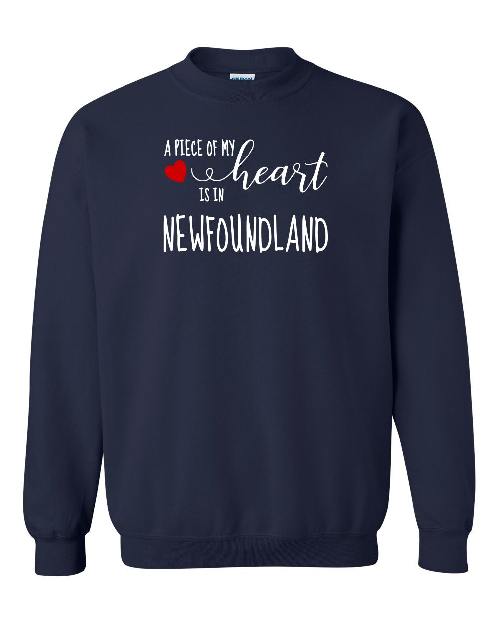 A piece of My heart in NFLD (Red Heart) Crewneck Sweatshirt - Unisex