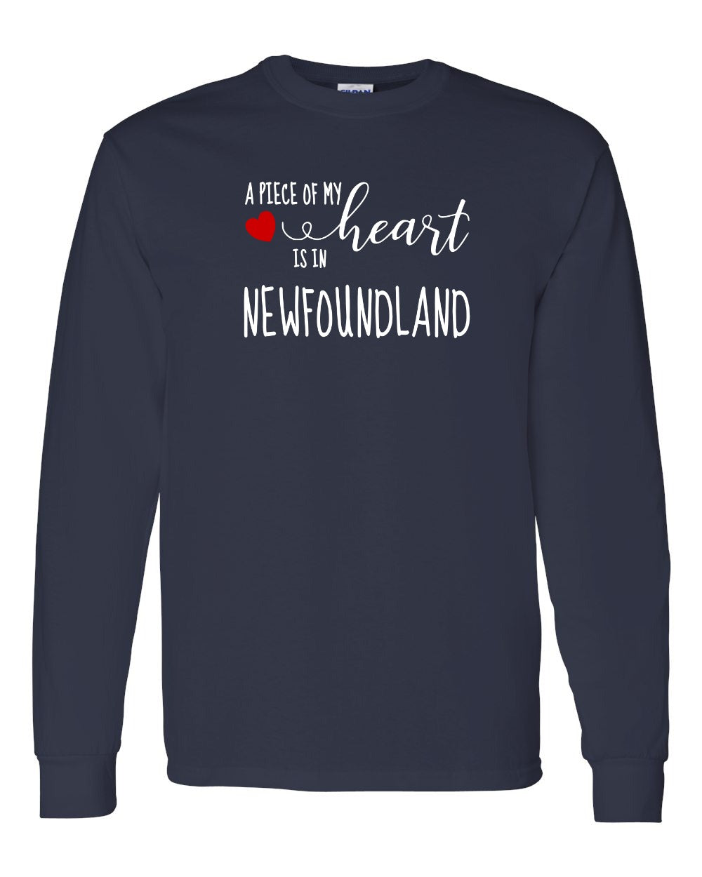 A piece of My heart in Newfoundland (Red Heart) Full Long Sleeve