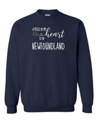 A piece of My heart in NFLD Tartan Heart Crewneck Sweatshirt - Unisex
