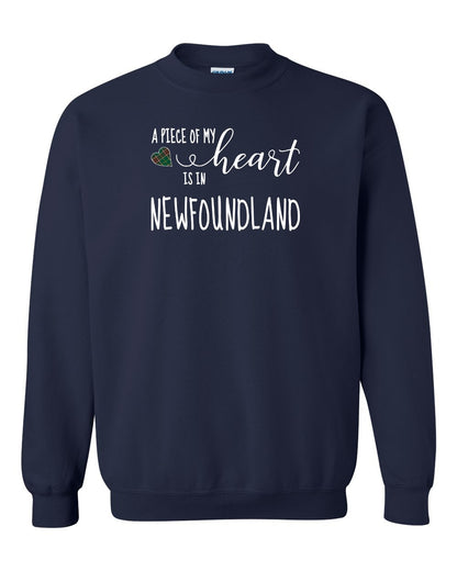 A piece of My heart in Newfoundland (Tartan Heart) Full Crewneck Sweatshirt