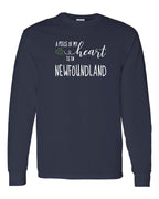 A piece of My heart in NFLD Tartan Heart Long Sleeve - Unisex