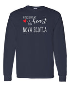 A piece of My heart in NS (Red Heart) Long Sleeve Tee - Unisex