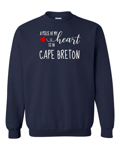 A piece of My heart in Cape Breton (Red Heart) Full Crewneck Sweatshirt