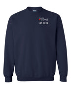 A piece of My heart in CB (Red Heart) Left Chest and Back Crewneck Sweatshirt - Unisex
