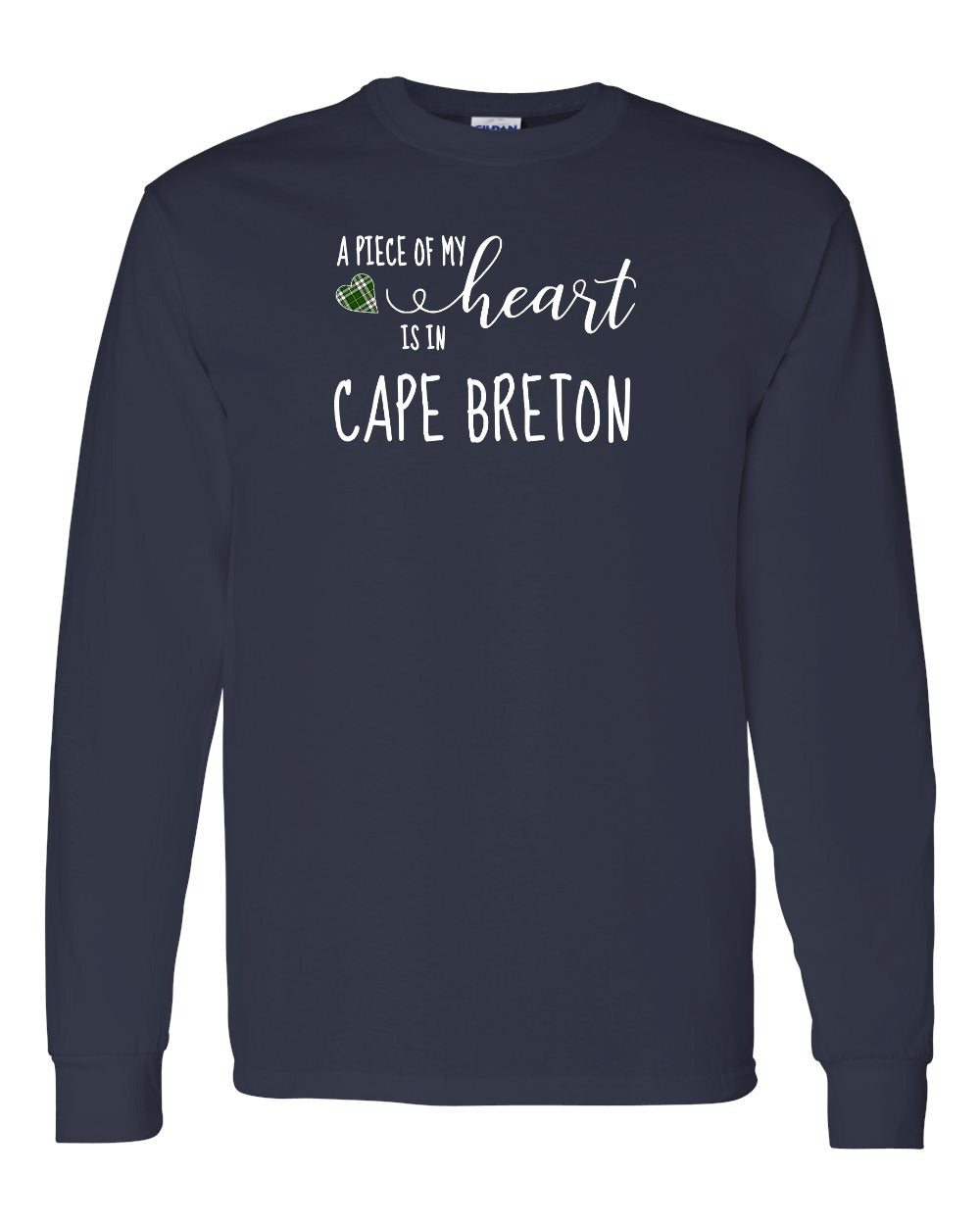 A piece of My heart in Cape Breton (Tartan Heart) Full Long Sleeve Tee