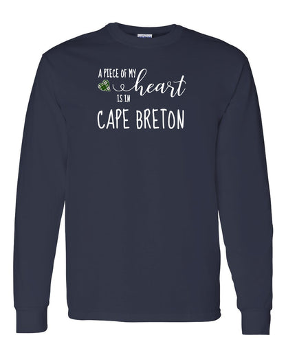 A piece of My heart in Cape Breton (Tartan Heart) Full Long Sleeve Tee
