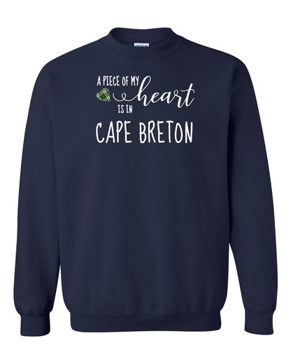 A piece of My heart in Cape Breton (Tartan Heart) Full Crewneck Sweatshirt