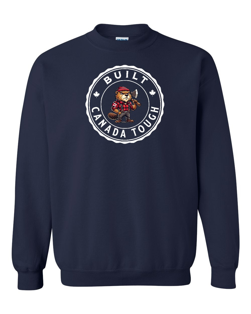 Built Canada Tough Male Beaver Crewneck Sweatshirt - Gildan Canada (sewn Internationally) - Unisex