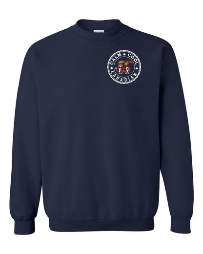 Calm Cool Moose and Beaver Left Chest Crewneck