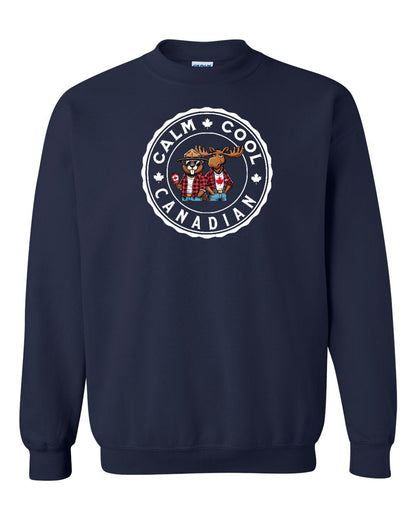 Calm Cool Moose and Beaver Full Crewneck