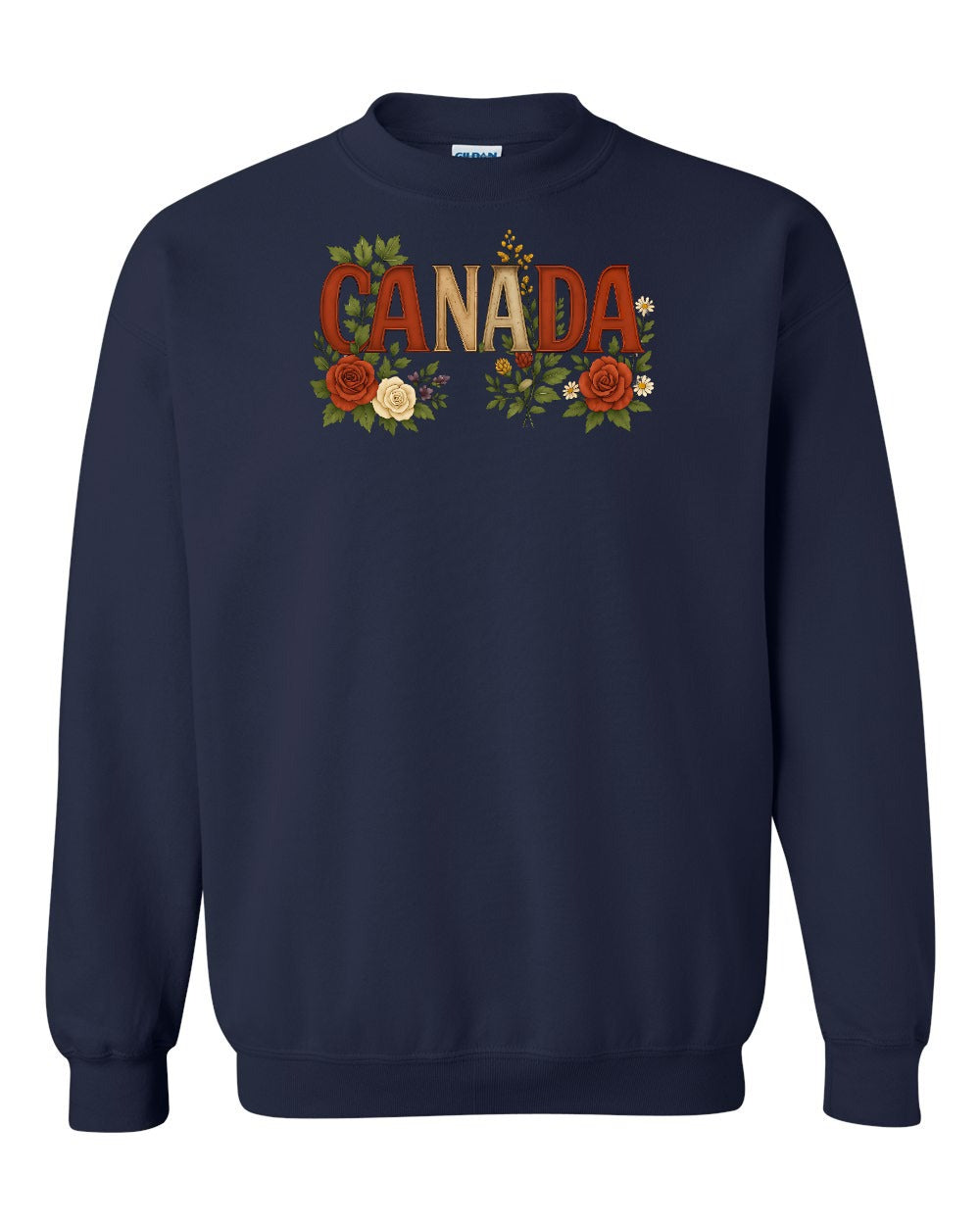 Canada Flowers Crewneck Sweatshirt - Gildan Canada (sewn Internationally) - Unisex