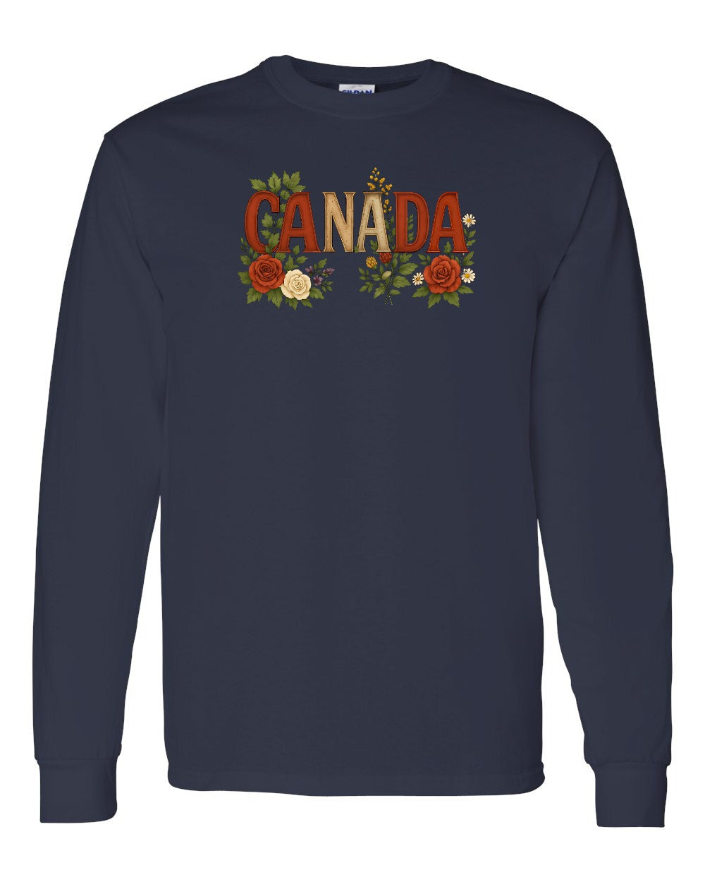 Canada Flowers Long Sleeve - Gildan Canada (sewn Internationally) - Unisex