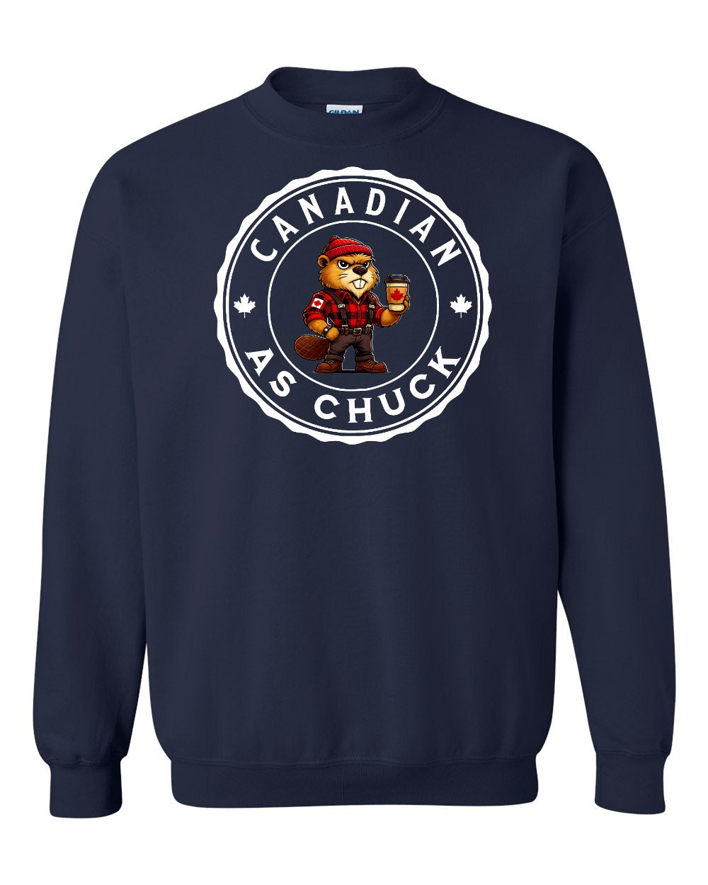 CDN as Chuck Male Beaver Crewneck Sweatshirt - Gildan Canada (sewn Internationally) - Unisex