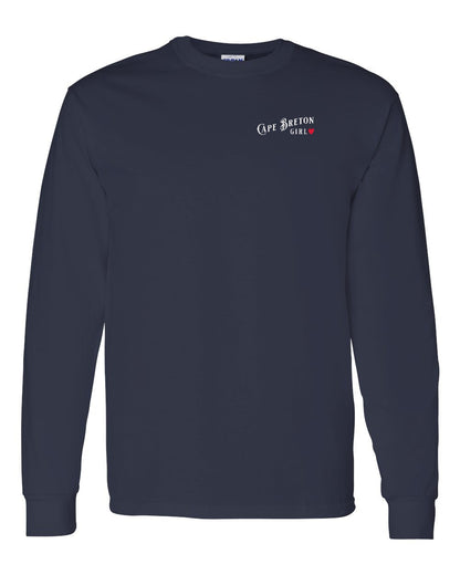 Cape Breton Girl Left Chest and Back Long Sleeve Tee