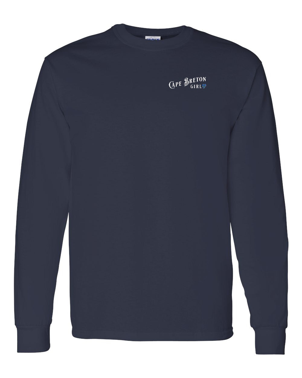 Cape Breton Girl Tartan Left Chest and Back Long Sleeve Tee