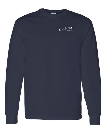 Cape Breton Girl Tartan Left Chest and Back Long Sleeve Tee