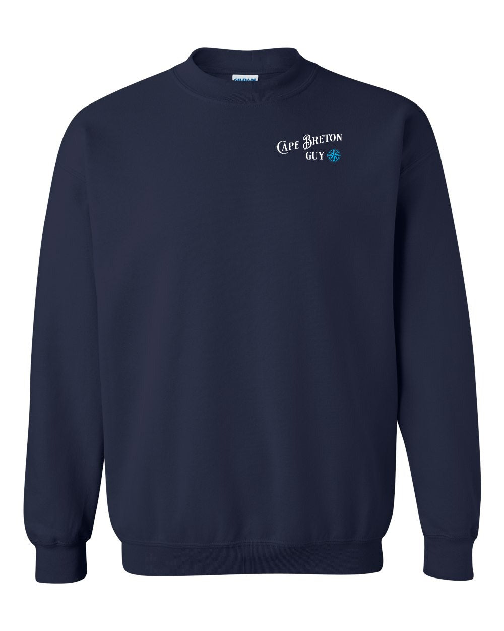 Cape Breton Guy blue Left Chest and Back Crewneck Sweatshirt