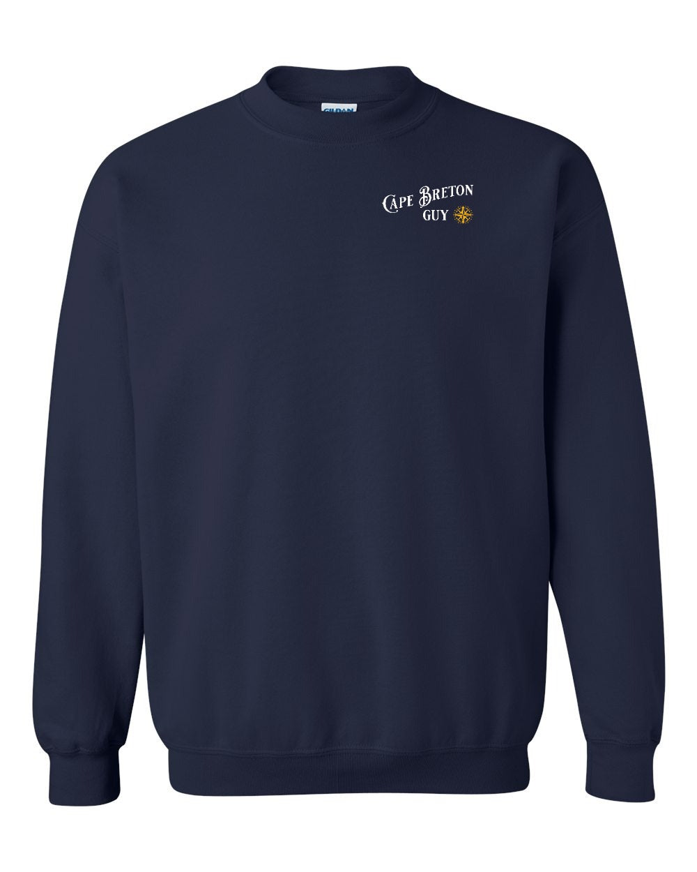 CB Guy Yellow Compass Left Chest and Back Crewneck Sweatshirt - Unisex