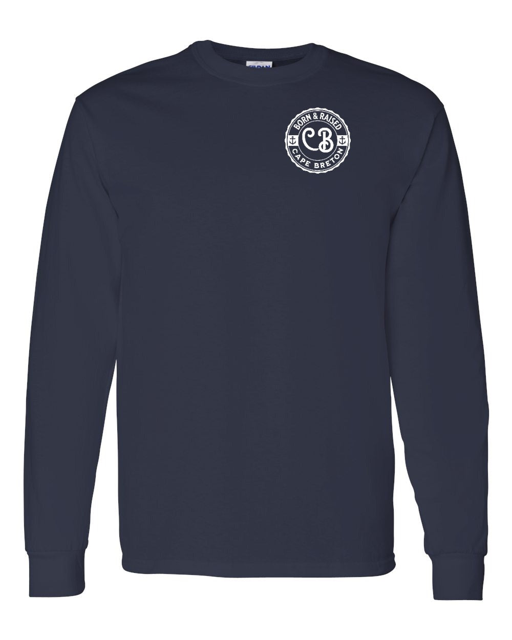 Born & Raised CB Left Chest and Back Long Sleeve Tee - Unisex