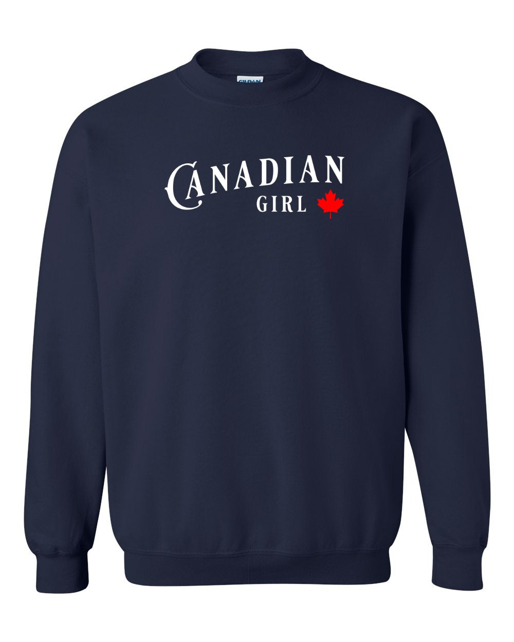 Canadian Girl Crewneck Sweatshirt - Gildan Canada (sewn Internationally) - Unisex