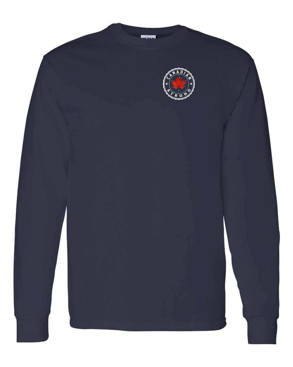 Canadian Strong Leaf Left Chest and Back Long Sleeve - Gildan Canada (sewn Internationally) - Unisex