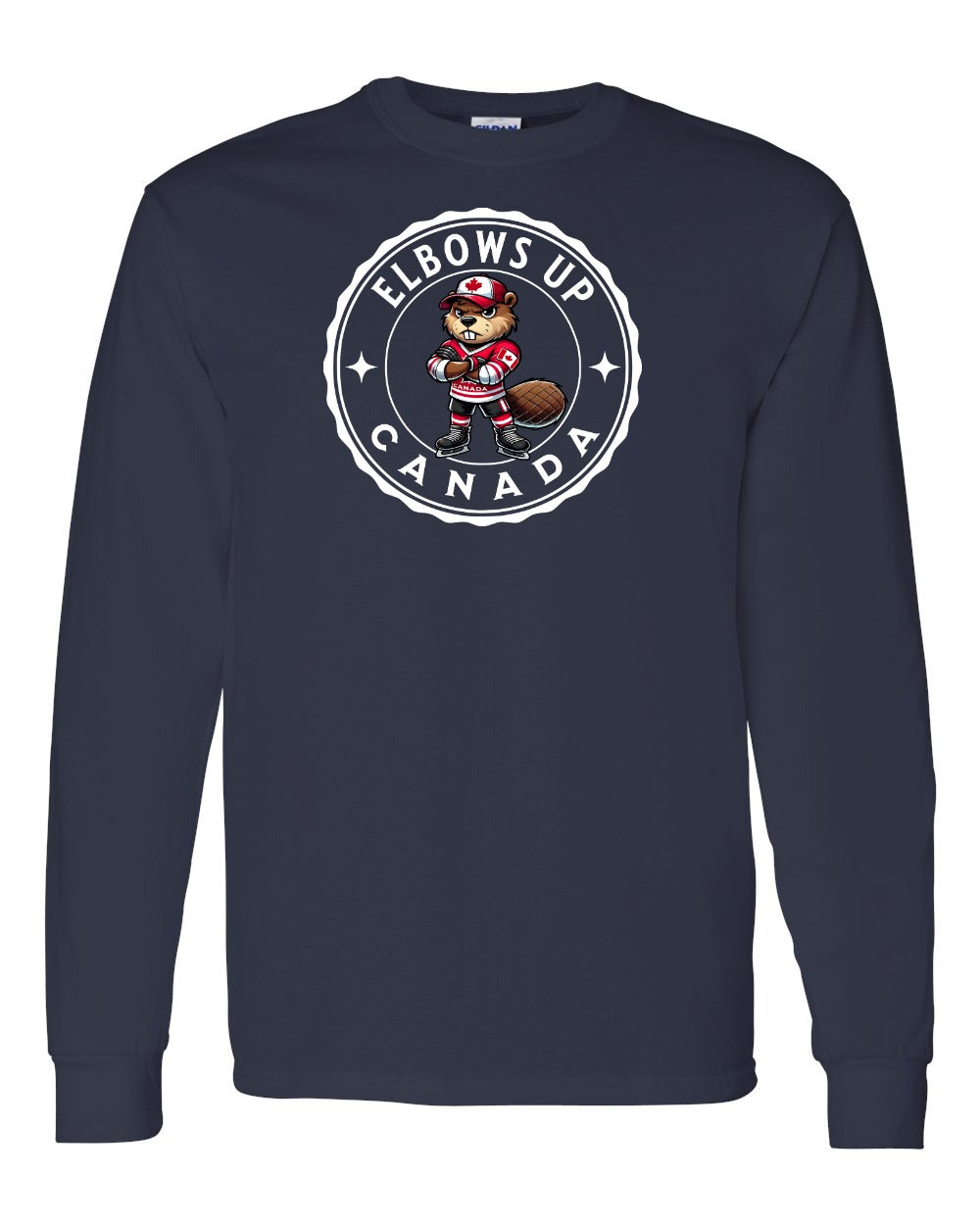Elbows up Beaver Long Sleeve - Gildan Canada (sewn Internationally) - Unisex