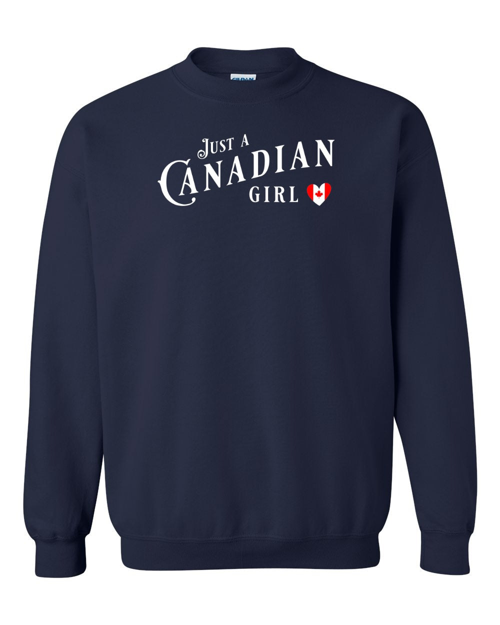 Just A Canadian Girl (Heart Flag Full) Full Crewneck