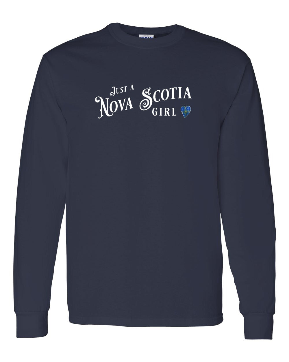 Just a Nova Scotia Girl Tartan Full Long Sleeve Tee