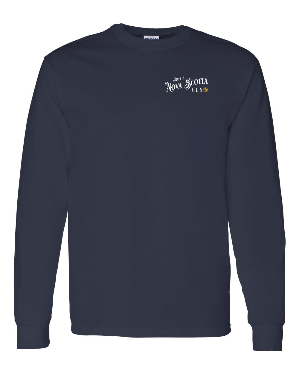 Just a NS Guy Yellow Compass Left Chest Long Sleeve Tee - Unisex