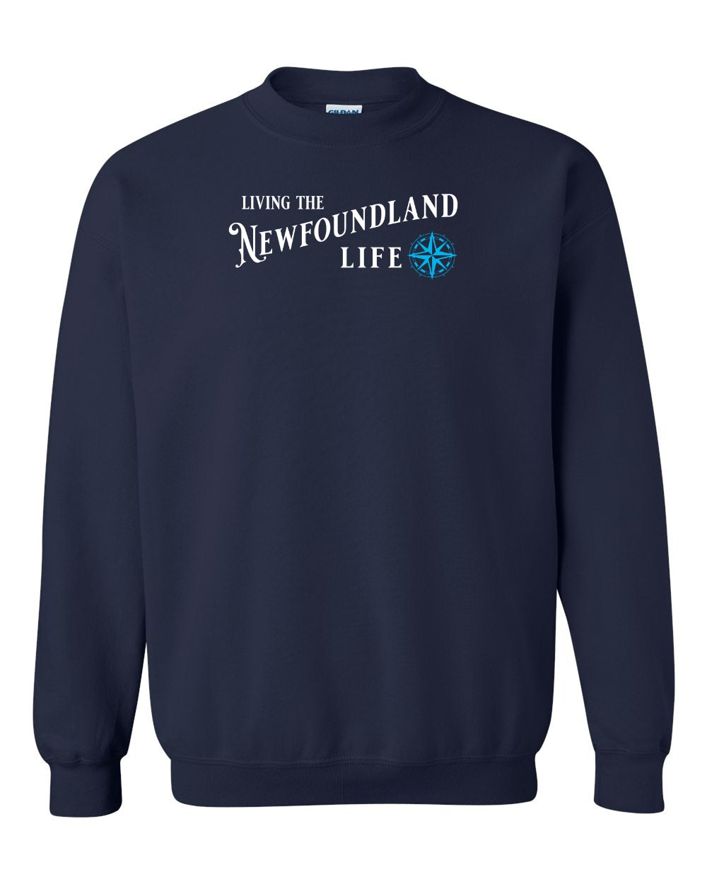 Living the Newfoundland Life blue Full Crewneck Sweatshirt