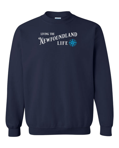 Living the Newfoundland Life blue Full Crewneck Sweatshirt