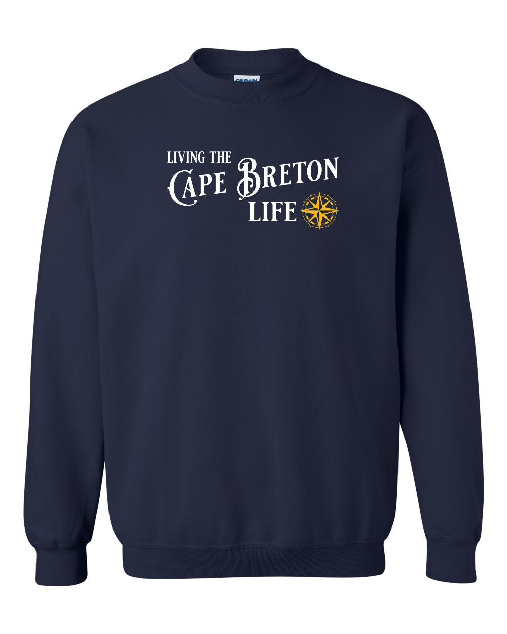 Living the Cape Breton Life yellow Full Crewneck Sweatshirt