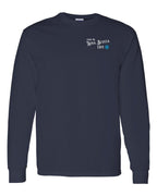Living the NS Life blue Left Chest and Back Long Sleeve Tee - Unisex