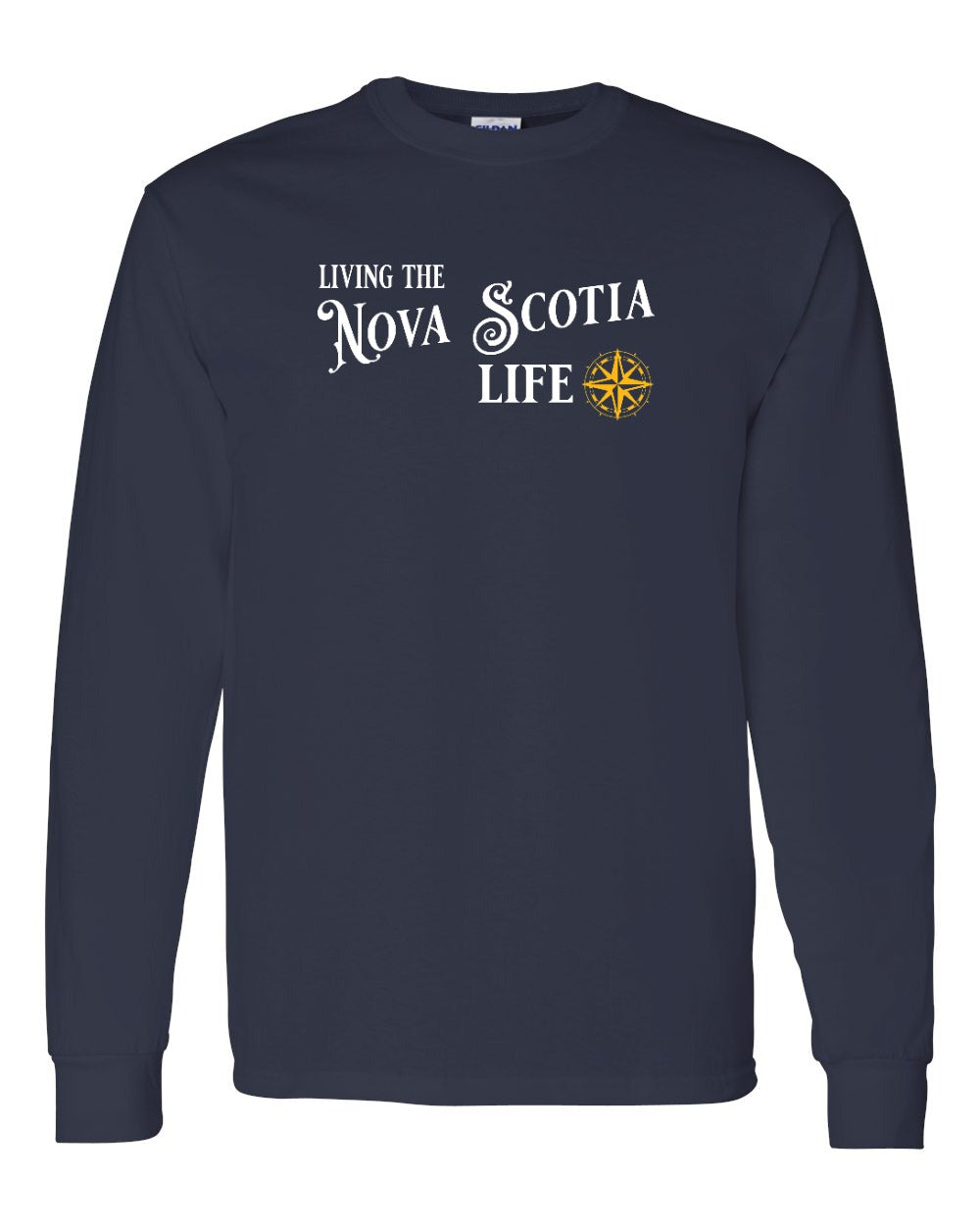 Living the Nova Scotia Life yellow Full Long Sleeve Tee