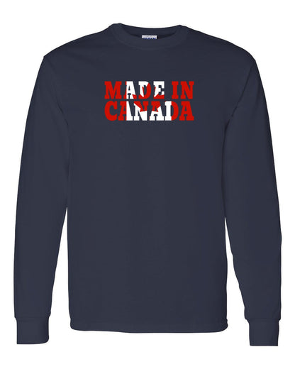 Made in Canada Flag Background Full Long Sleeve
