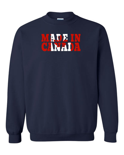 Made in Canada Flag Background Full Crewneck