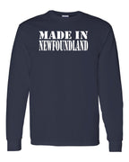 Made In NFLD ( White Lettering) Long Sleeve - Unisex