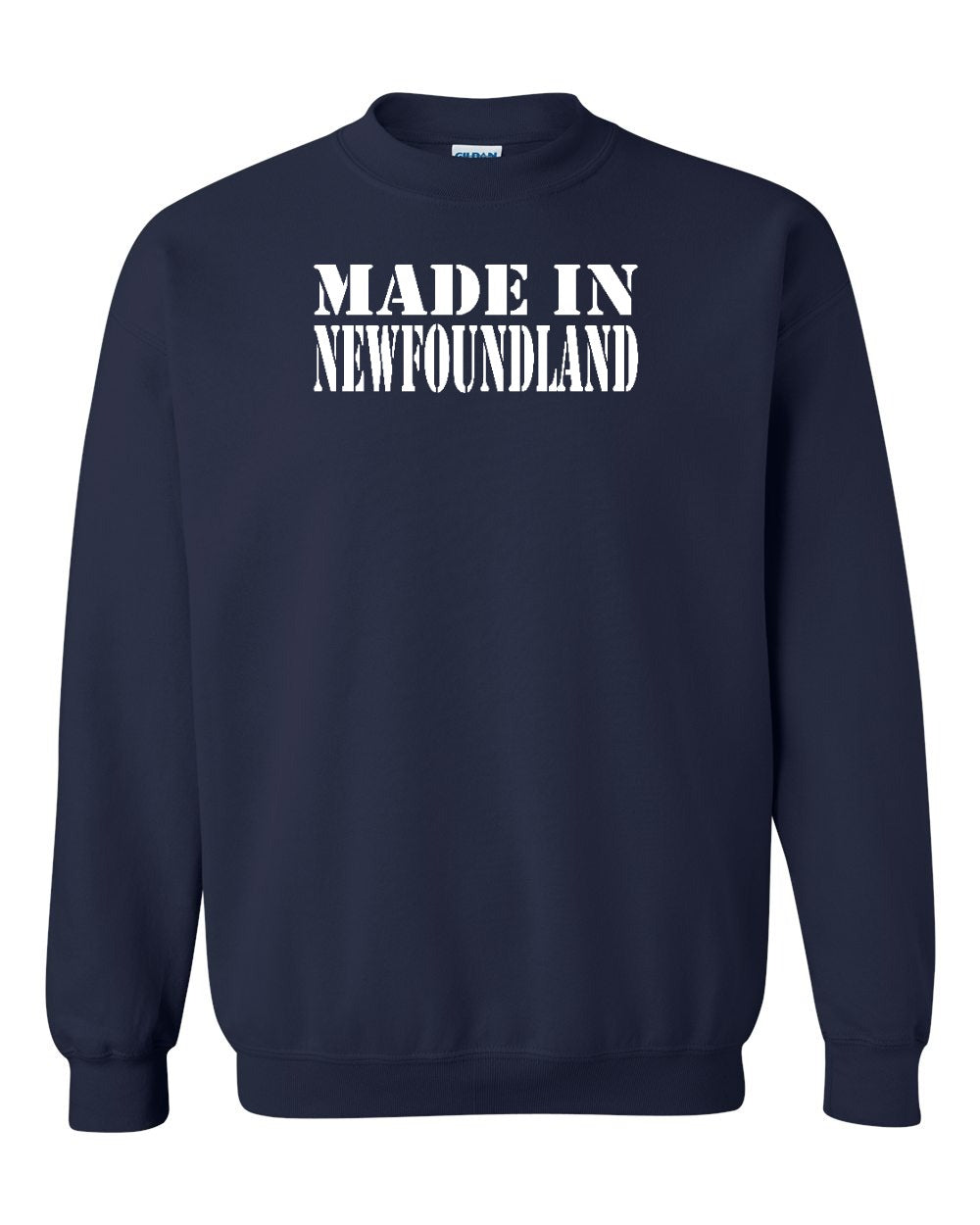 Made In NFLD ( White Lettering) Crewneck Sweatshirt - Unisex