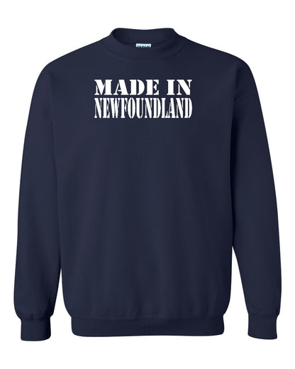 Made In Newfoundland ( White Lettering) Full Crewneck Sweatshirt