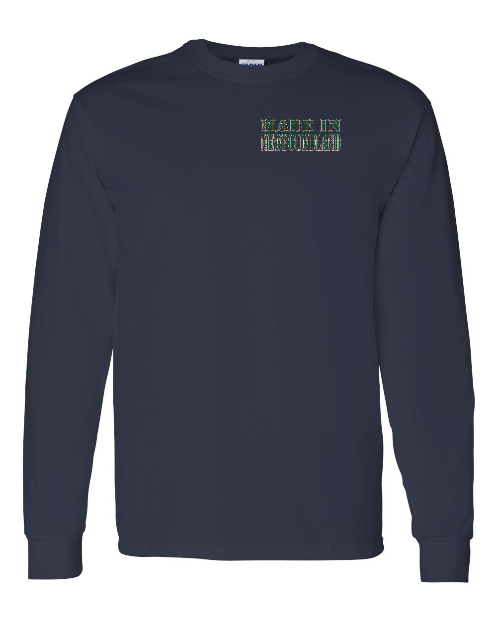 Made In NFLD ( Tartan Lettering) Left Chest Long Sleeve - Unisex
