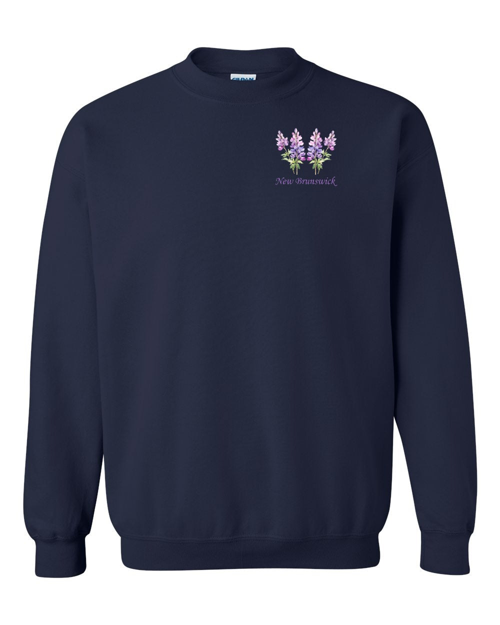 New Brunswick Lupins Left Chest and Back Crewneck Sweatshirt