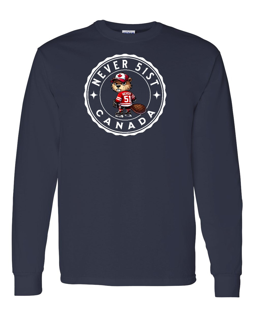 Never 51st Beaver Long Sleeve - Gildan Canada (sewn Internationally) - Unisex