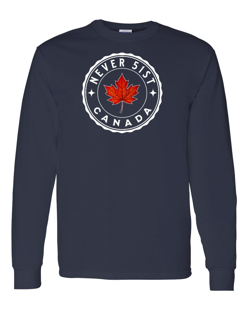 Never 51st Leaf Long Sleeve - Gildan Canada (sewn Internationally) - Unisex