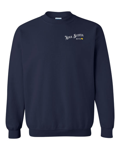 Nova Scotia Diva Left Chest and Back crew-neck