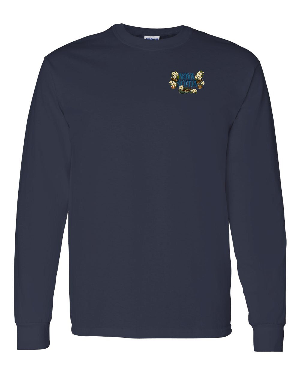 NS Flowers Left Chest Long Sleeve Tee - Unisex