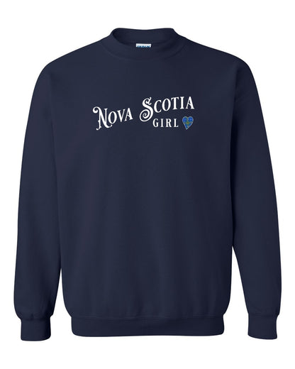Nova Scotia Girl Tartan Heart Full crew-neck