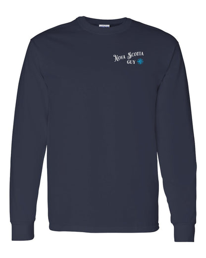 Nova Scotia Guy blue Left Chest Long Sleeve Tee