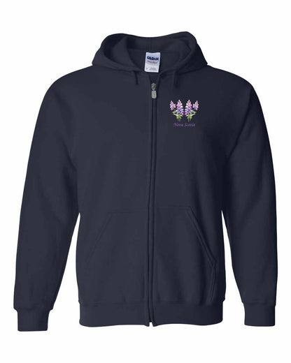 Nova Scotia Lupins Left Chest and Back zip-hoodie